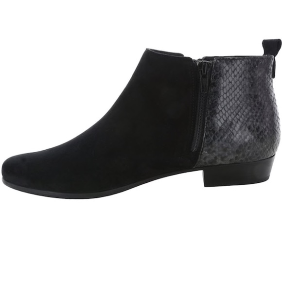 Munro Shoes - Munro Lexi snake suede genuine ankle boot black
